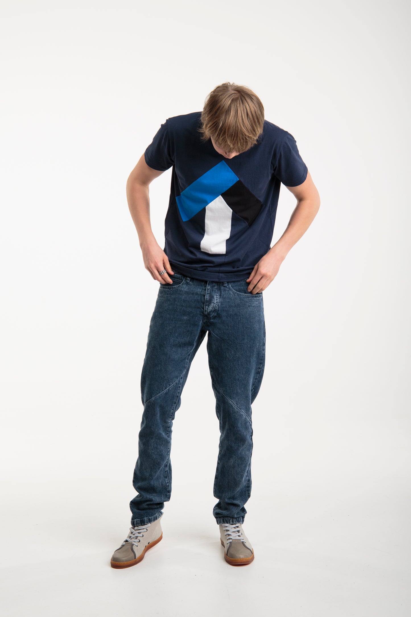 Up-shirt for men | Dark blue, tricolor