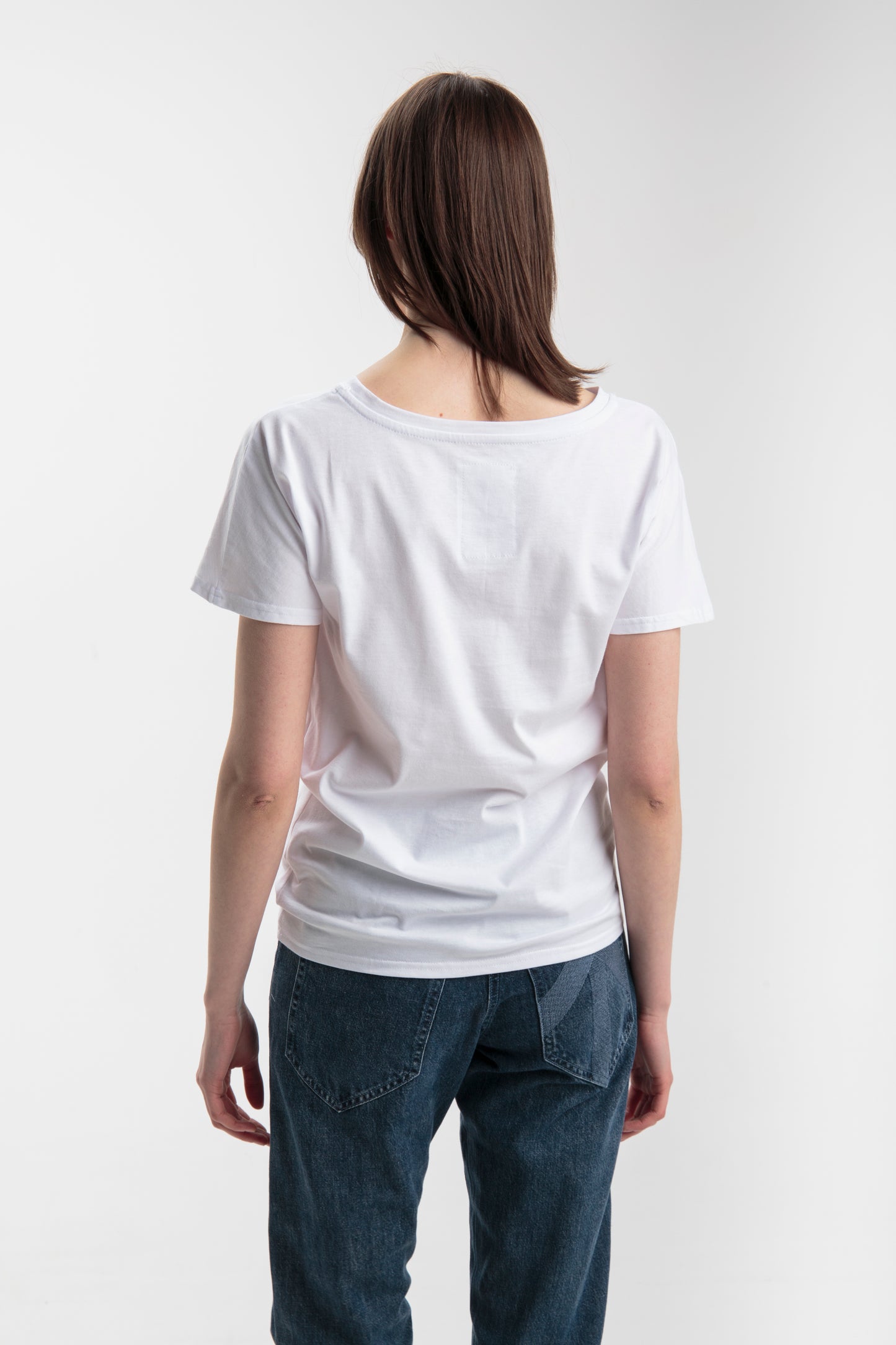 Up-shirt for women | White, light blue