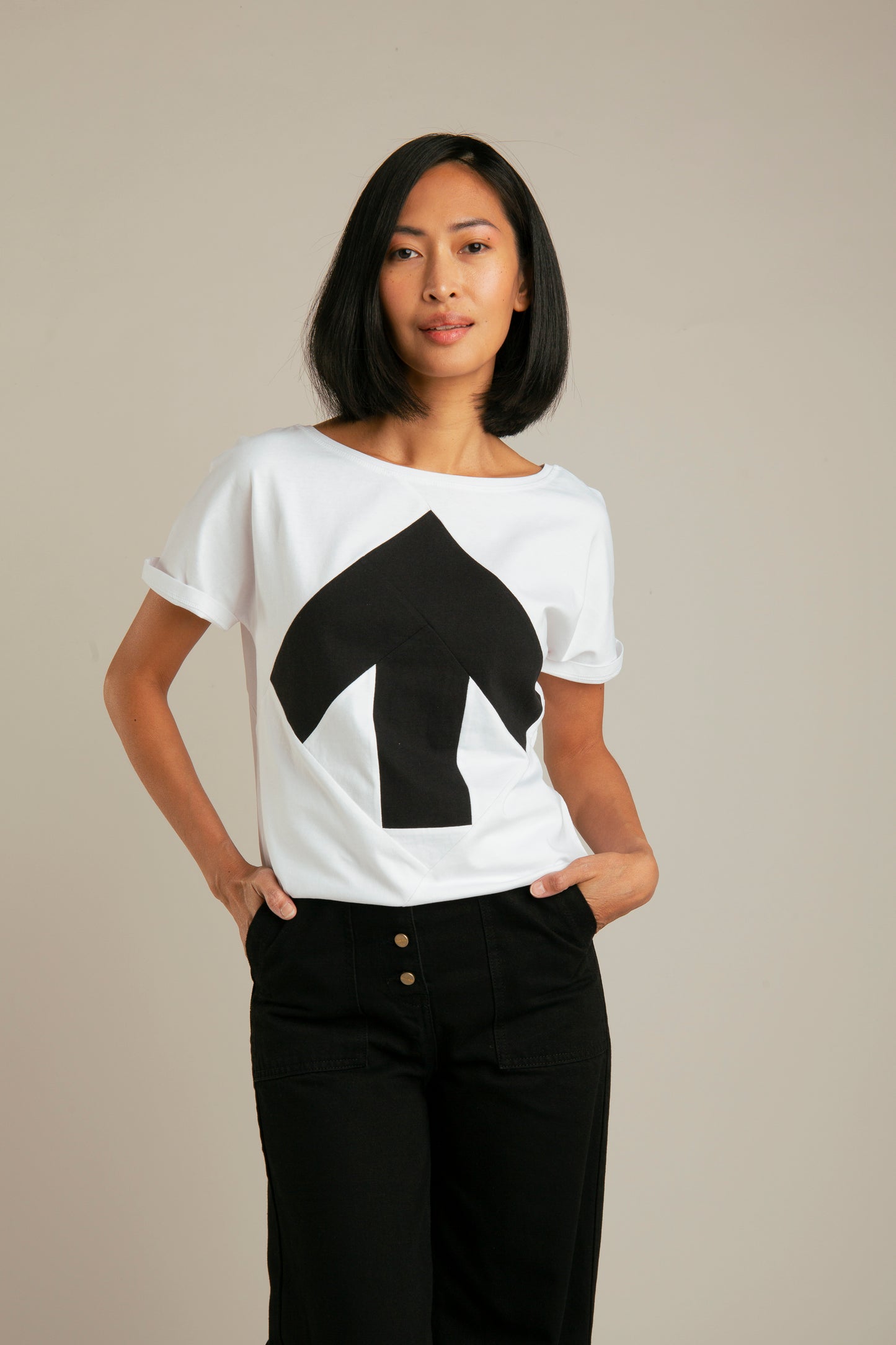 Up-shirt for women | White, black
