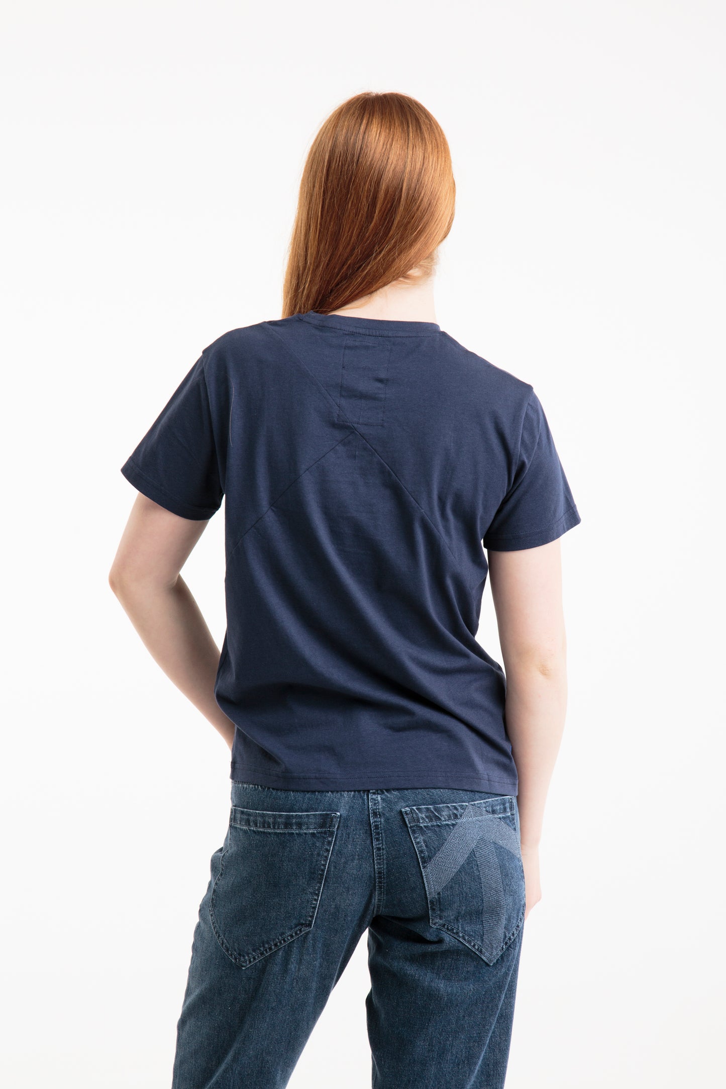 Up-shirt for women | Dark blue, tricolor