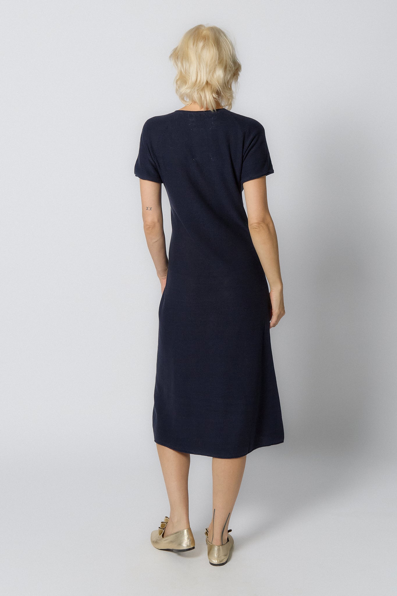 Seamless Knitted Dress | Dark blue