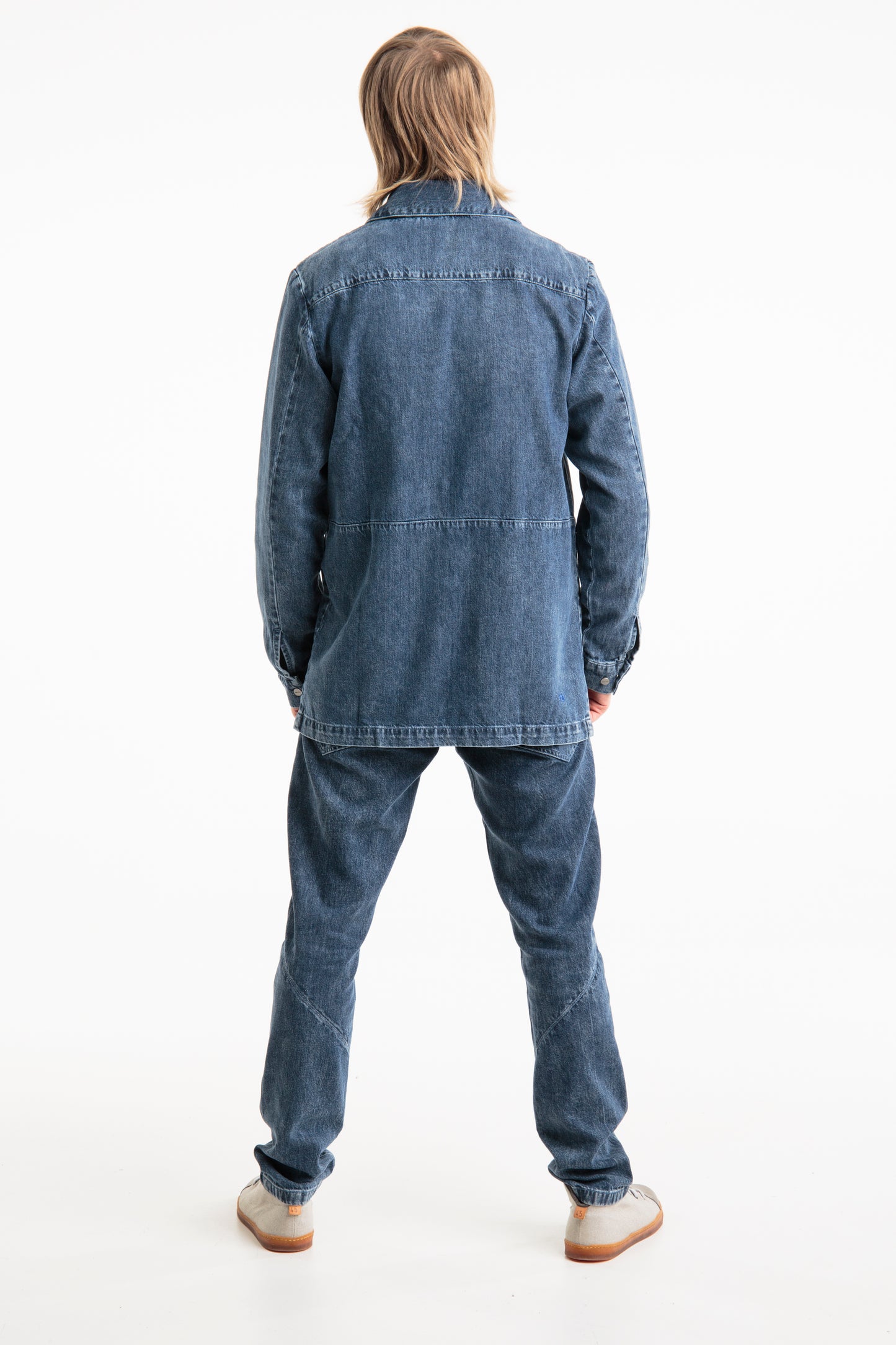 Recycled denim jacket for men | Blue