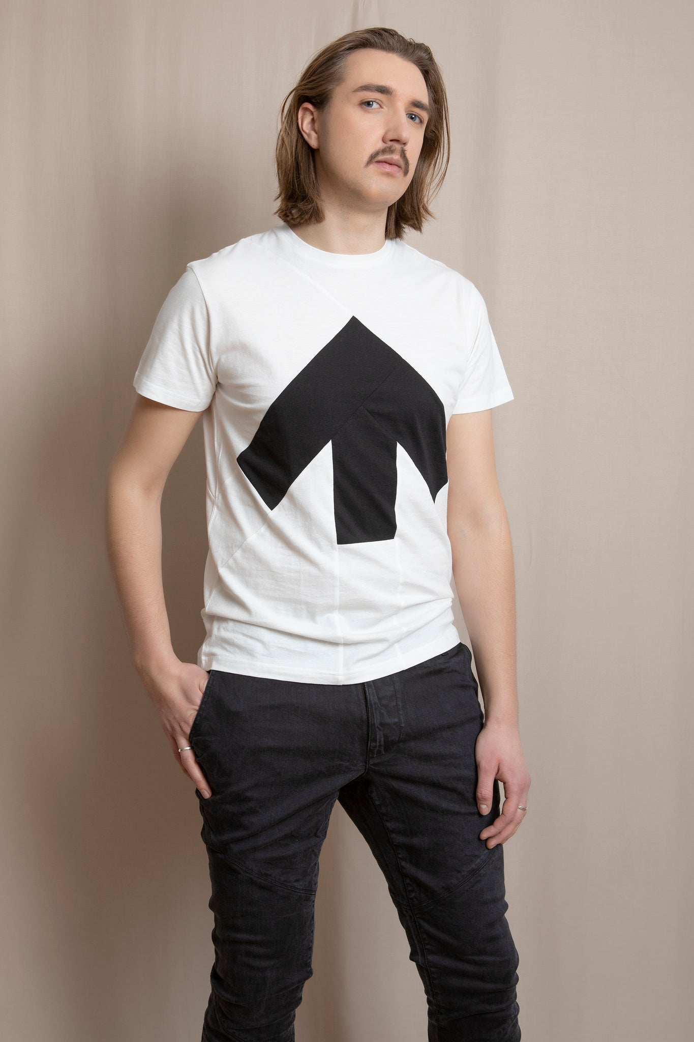 Up-shirt for men | White, black - Reet Aus