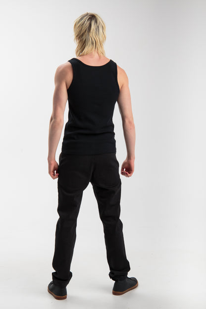 Tank top for men, Basic | Black