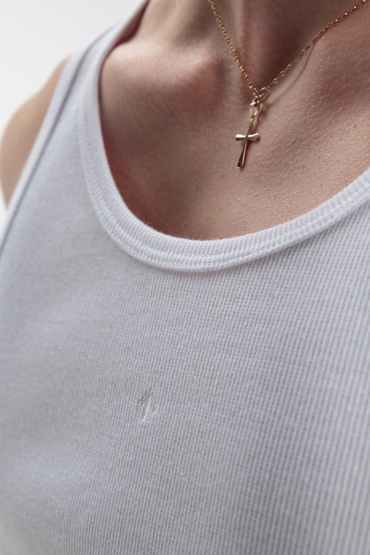 Tank top for men, Basic | White