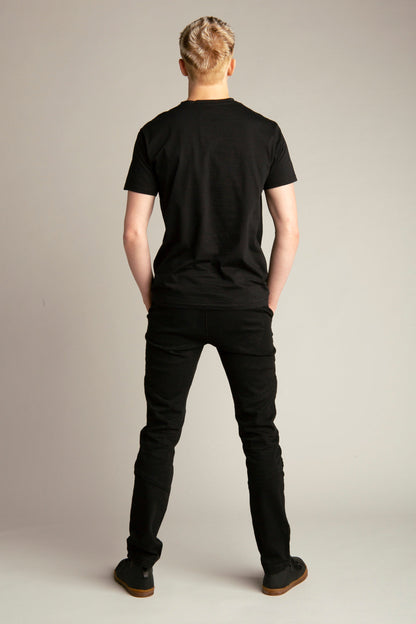 Basic T-shirt with arrow embroidery for men | Black