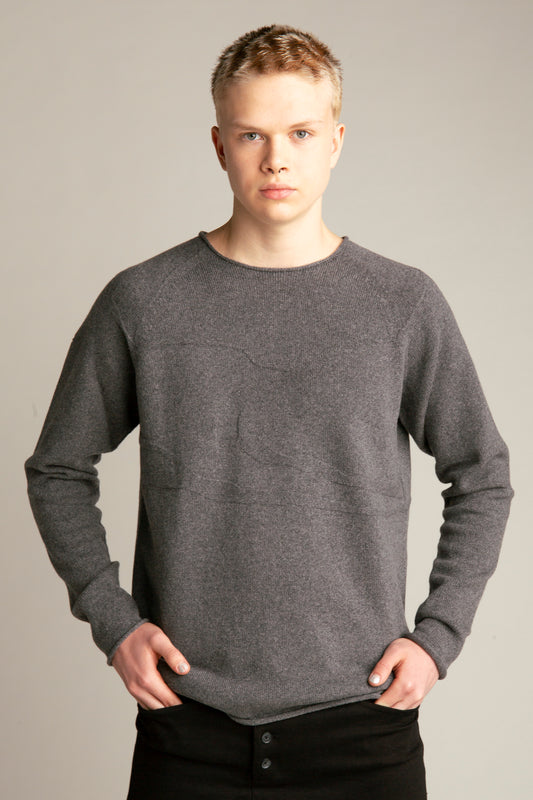 Seamless sweater from recycled wool | Grey