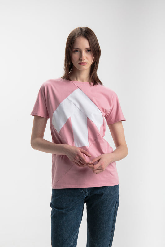 Up-shirt for women, Arrow I Pink, white