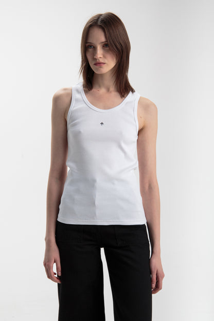 Tank top for women, Basic | White