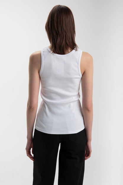 Tank top for women, Basic | White