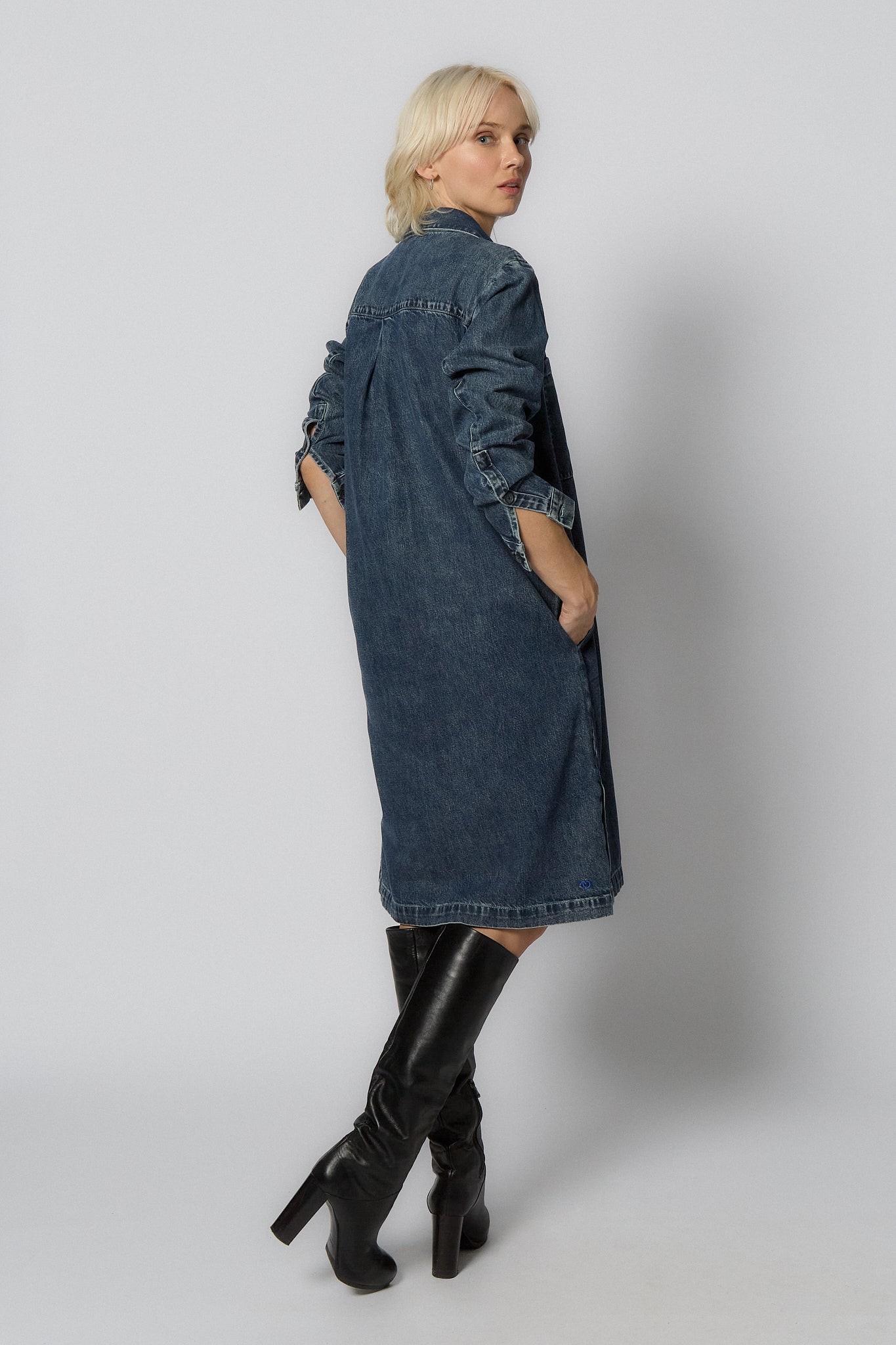 Recycled Denim Dress | Blue