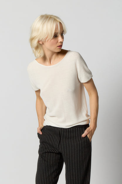 Seamless Knitted T-shirt for Women | White