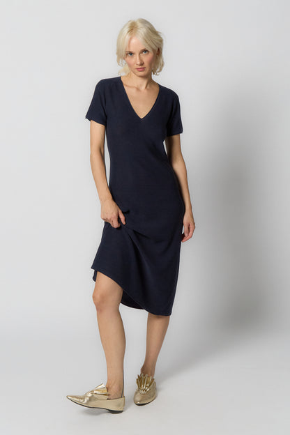 Seamless Knitted Dress | Dark blue