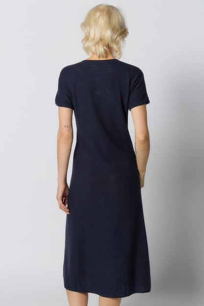 Seamless Knitted Dress | Dark blue