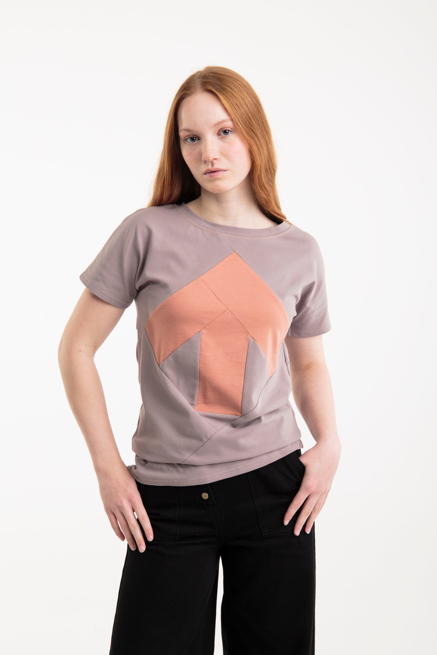 Up-shirt for women | Lavender grey, blush
