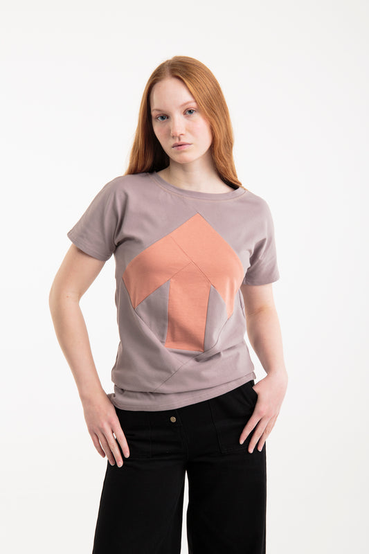 Up-shirt for women | Lavender grey, blush